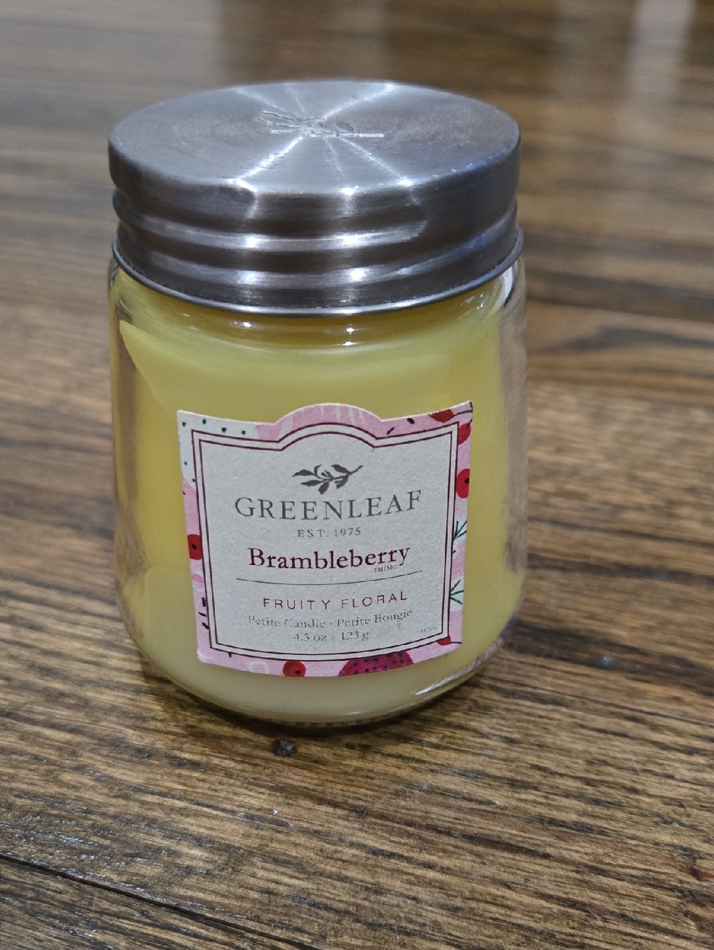 Greenleaf Petite Candle Brambleberry Yellow 4.3 Oz